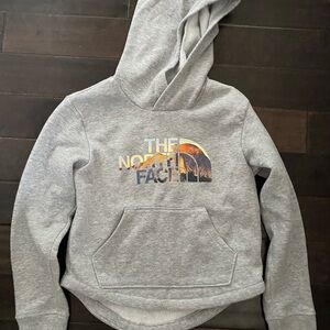 Girls North Face Gray Hoodie